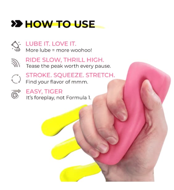 💗 Pink Silicone Male Stroker Sleeve
