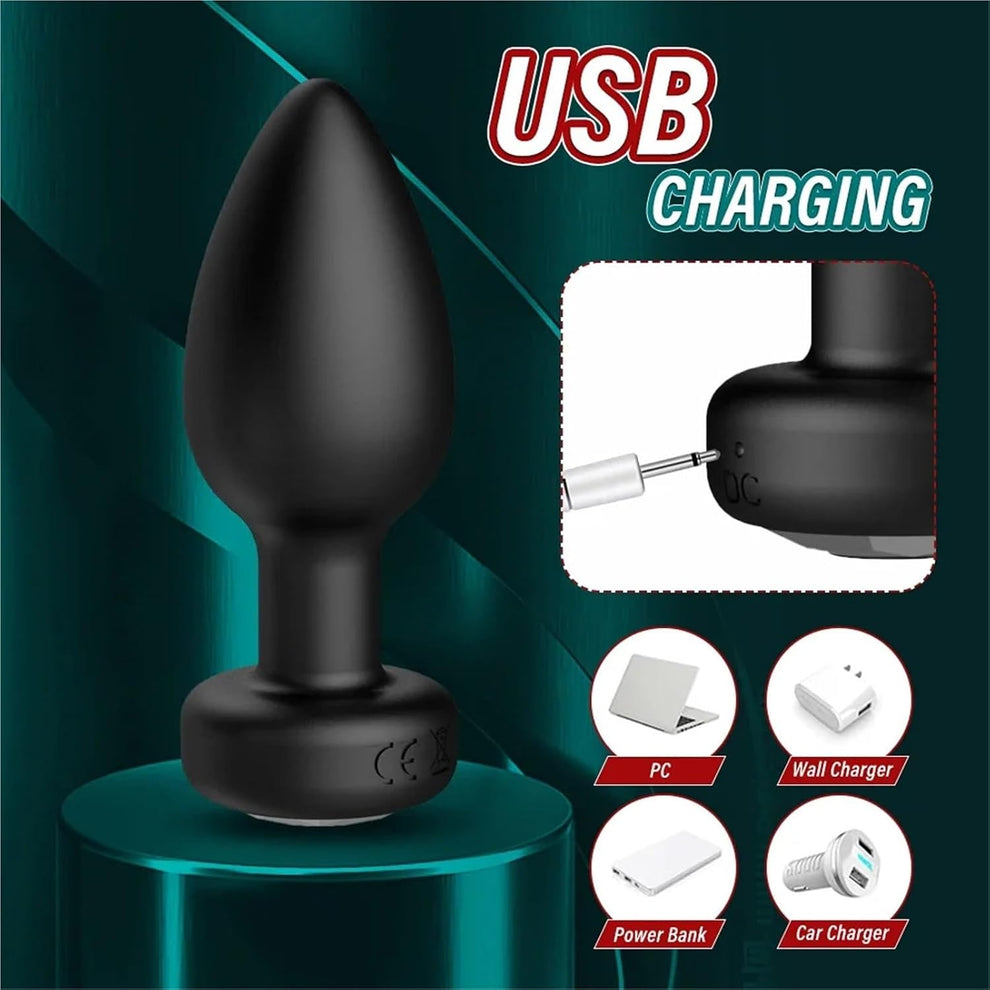 Remote Control Rechargeable Vibrating Butt Plug
