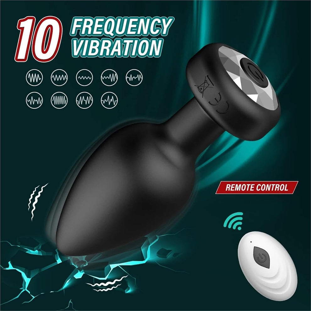 Remote Control Rechargeable Vibrating Butt Plug