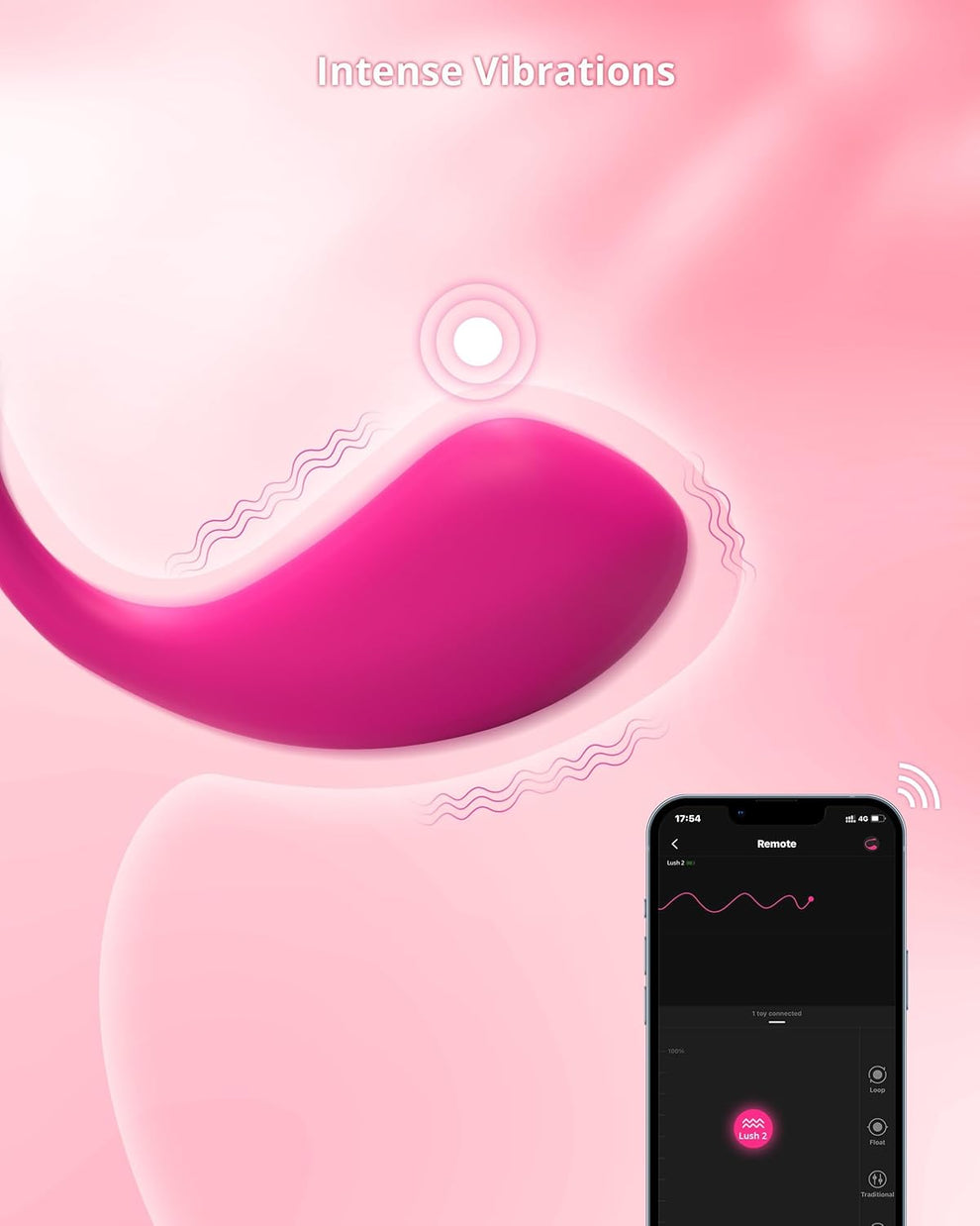 💕 Lush App-Controlled Vibrator Bluetooth Rechargeable G-Spot & Clitoral Vibrator